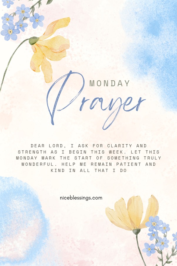Monday Prayers