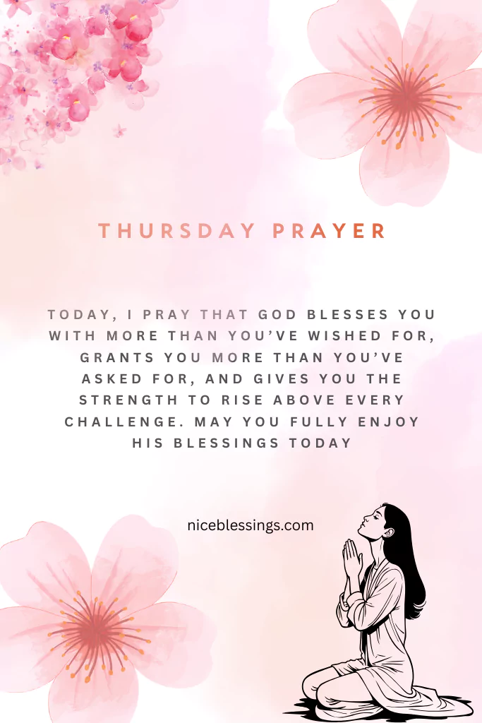 beautiful thursday prayers with flowers
