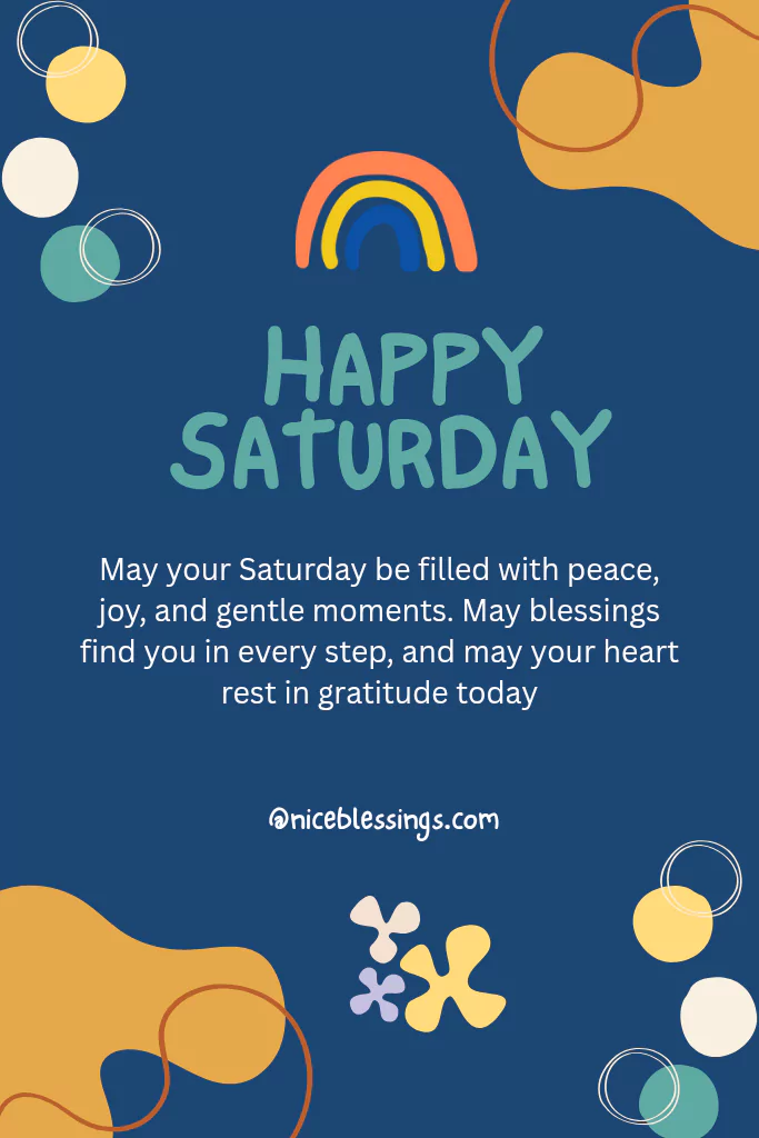 saturday blessings and prayers