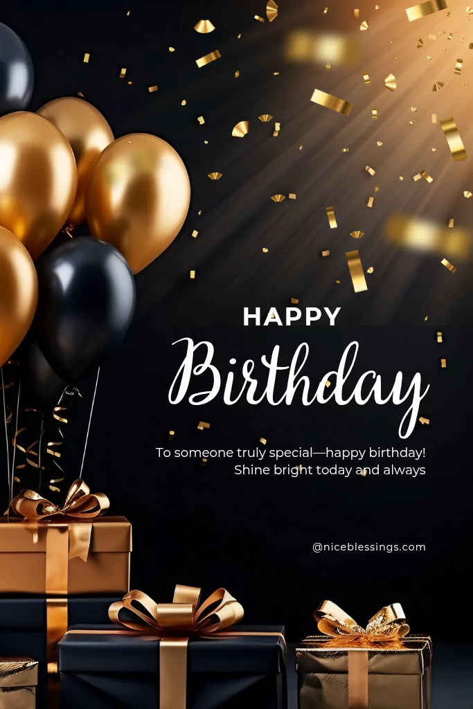 special happy birthday wish written on a decorative frame background