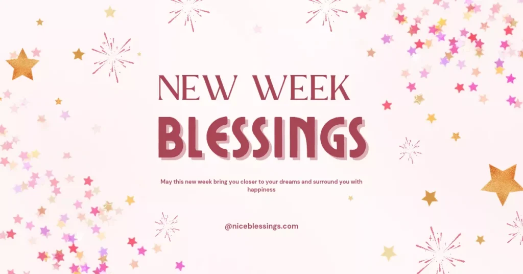 new week blessings prayers